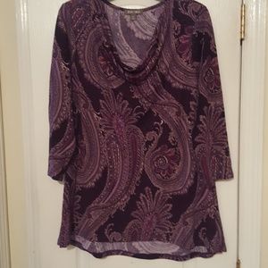 Purple paisley top